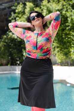 מארז פרימיום: בגד גוף אחיד לים + חצאית A + טייץ