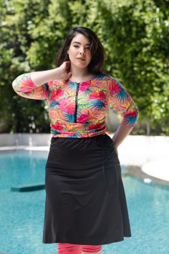 חצאית בגד ים A שחורה